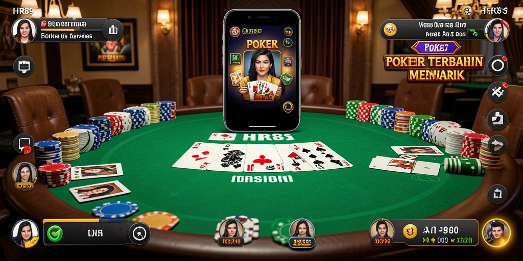Screenshot permainan Poker HR89 dengan tampilan antarmuka menarik.