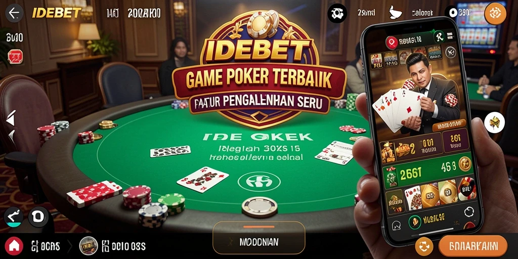 Tampilan gameplay seru di IDEBET saat bermain Poker.