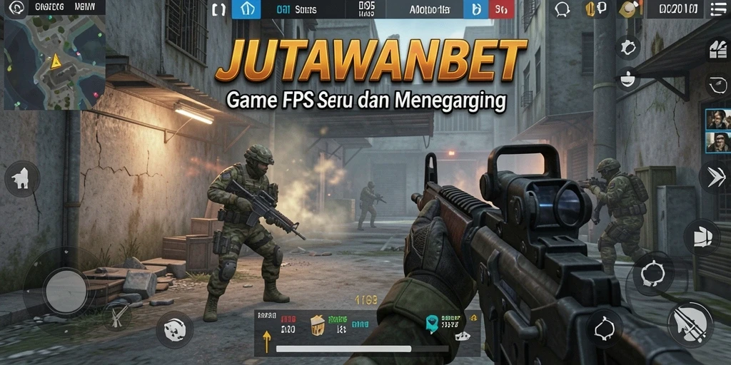 Tampak menariknya gameplay FPS JUTAWANBET saat pertempuran sengit.