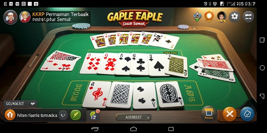 Tampilan gameplay Gaple yang seru dan interaktif di KKRP.